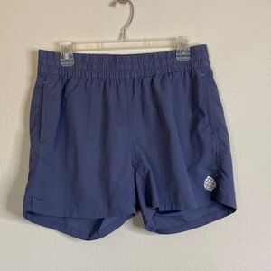 Stio women’s nylon shorts size large blue grey EUC